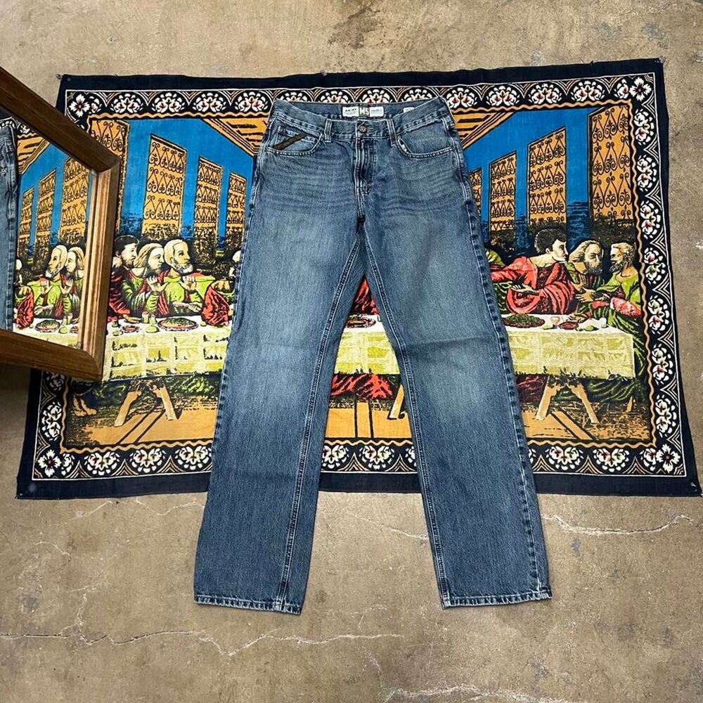 Ariat Legacy M5 straight fit leg blue jeans Size 30x34 western cowboy stacking